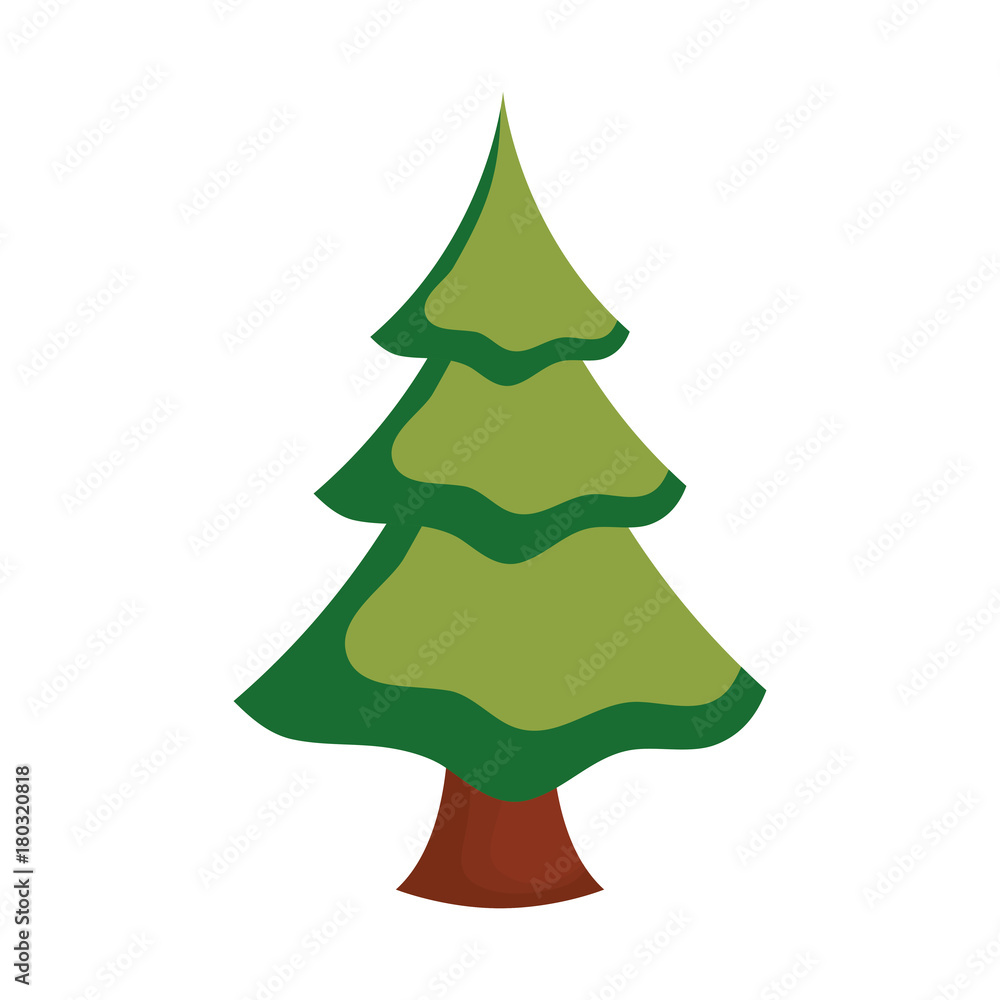 Fototapeta premium pine tree icon over white background vector illustration