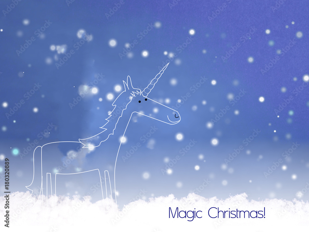 Magic Christmas mit Einhorn