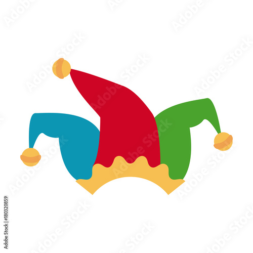 Jester hat isolated icon vector illustration graphic design
