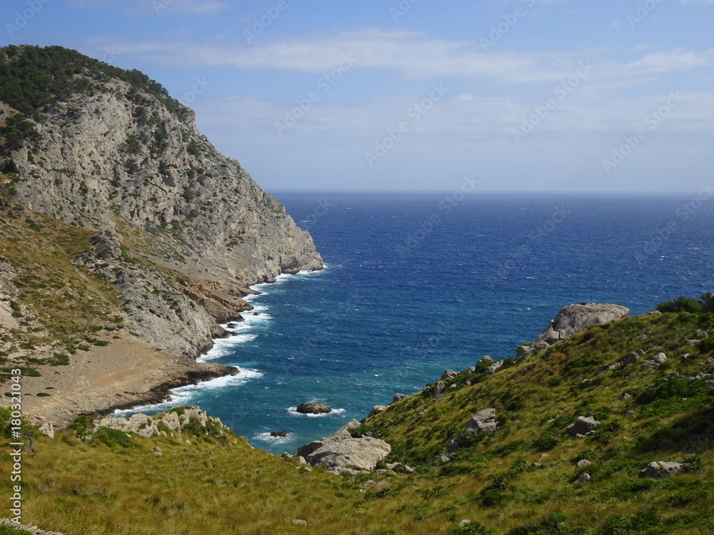 Beautiful nature on the way to Cap de Formentor, Mallorca