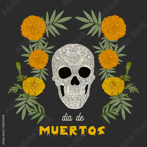 "Dia de los Muertos" (day of the dead) card .