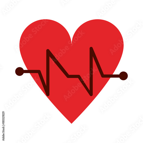 Heart medical symbol icon vector illustration graphic design