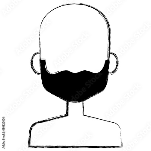young man shirtless avatar character vector illustration design
