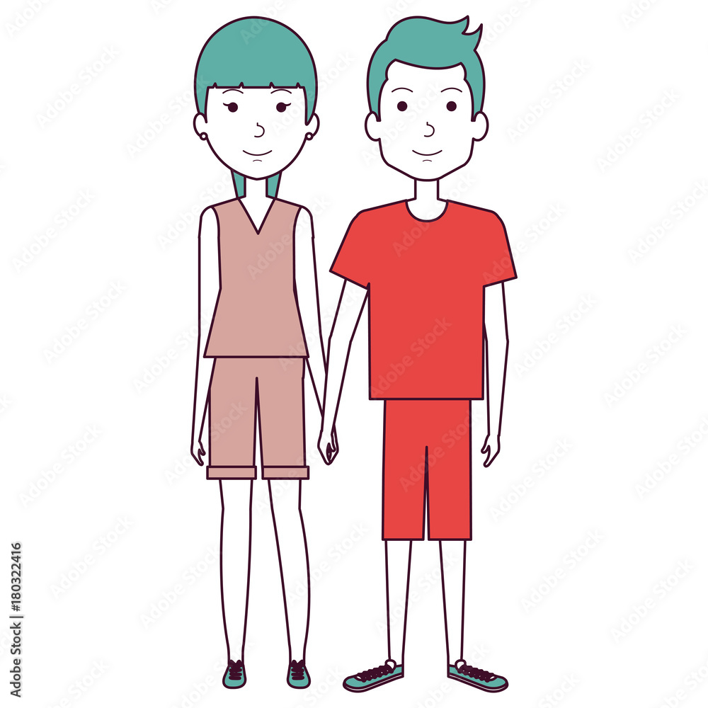 lovers couple avatars characters vector illustration design lovers couple avatars characters vector illustration design