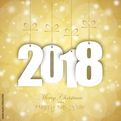 hang tags with year 2018
