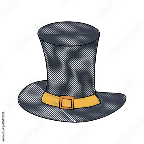 Gentleman old hat icon vector illustration graphic design