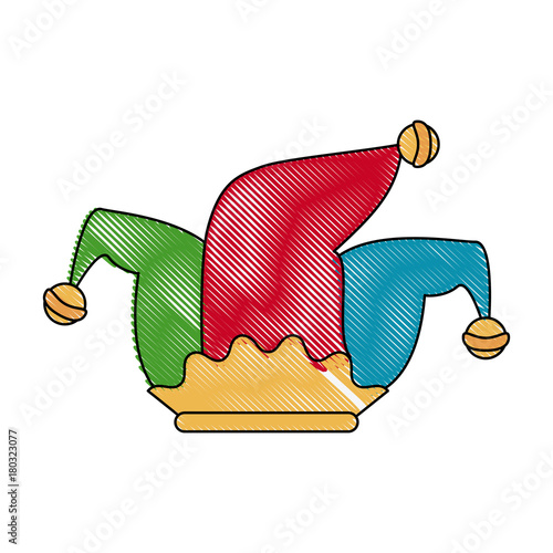 Jester hat isolated icon vector illustration graphic design