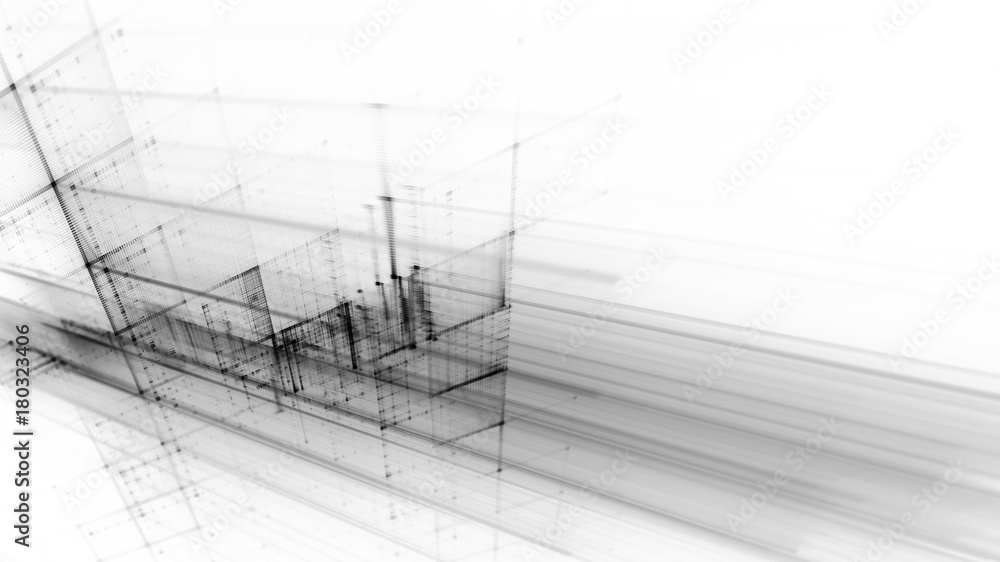 Abstract background. Fractal graphics series. Three-dimensional composition of repeating grids. Information technology concept. White texture. Abstract background. Fractal graphics series. Three-dimensional composition of repeating grids. Information technology concept. White texture.