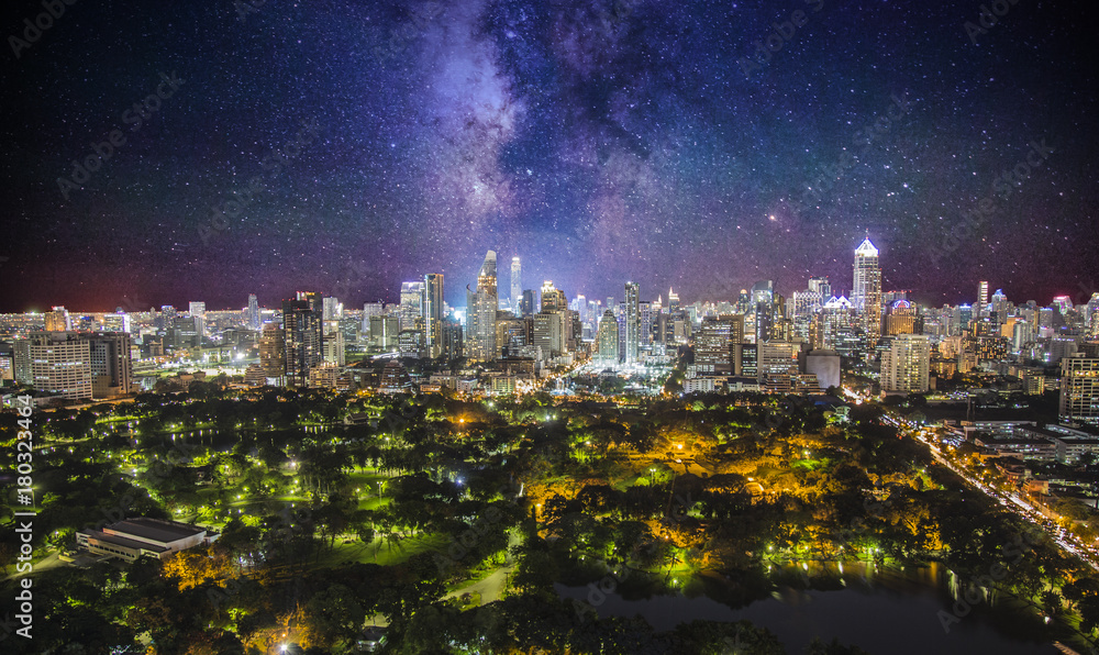 Views of Bangkok by night