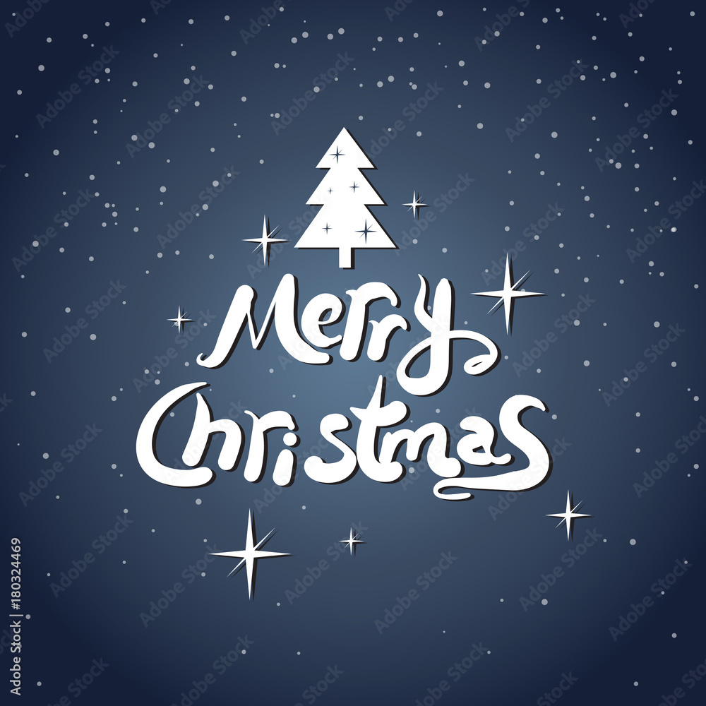 Merry Christmas Icon Calligraphic Text Design Holiday Postcard Decoration Vector Illustraion Merry Christmas Icon Calligraphic Text Design Holiday Postcard Decoration Vector Illustraion