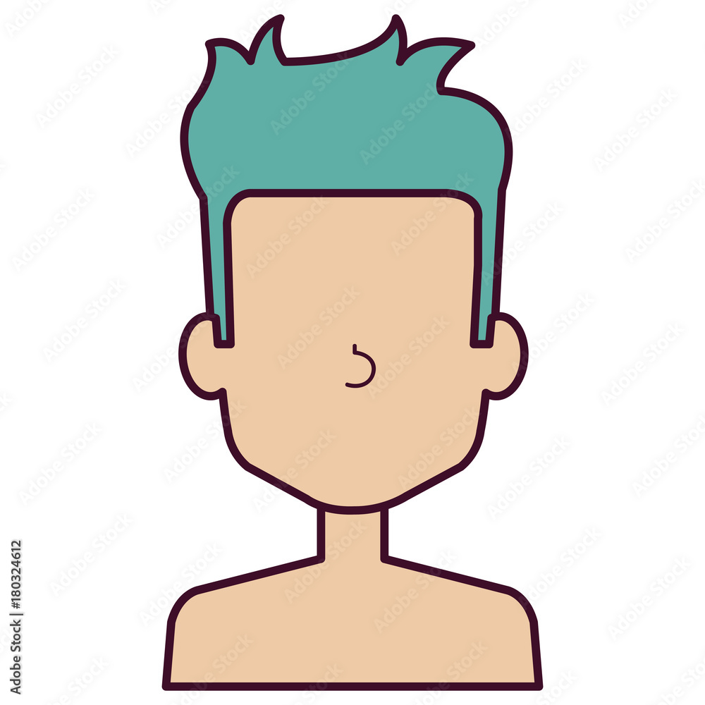 young man shirtless avatar character vector illustration design young man shirtless avatar character vector illustration design