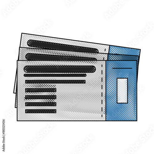 Flight tickets passboard icon vector illustration graphic design