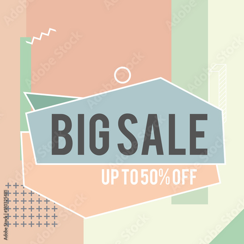 Wallpaper Mural Super Sale modern banner in the Memphis style Torontodigital.ca