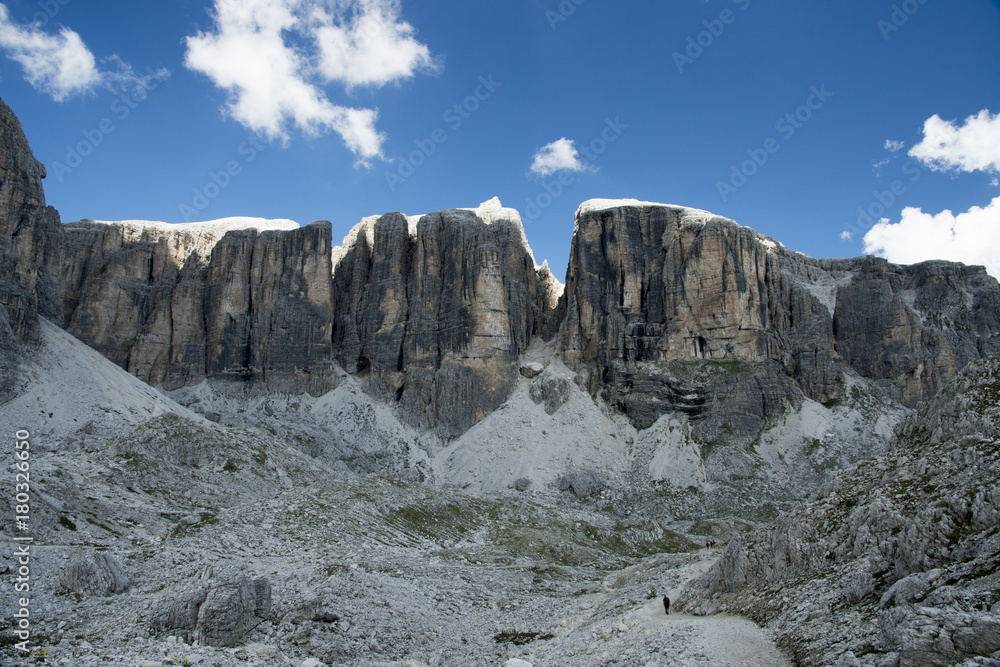 Sella mountains in the Dolomites