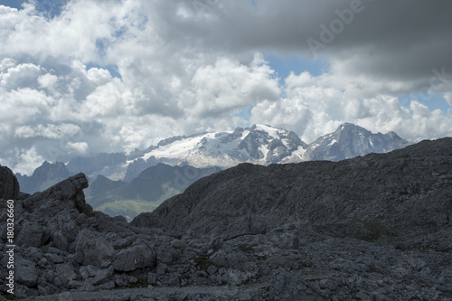 Marmolada group in the Dolomites, Italy