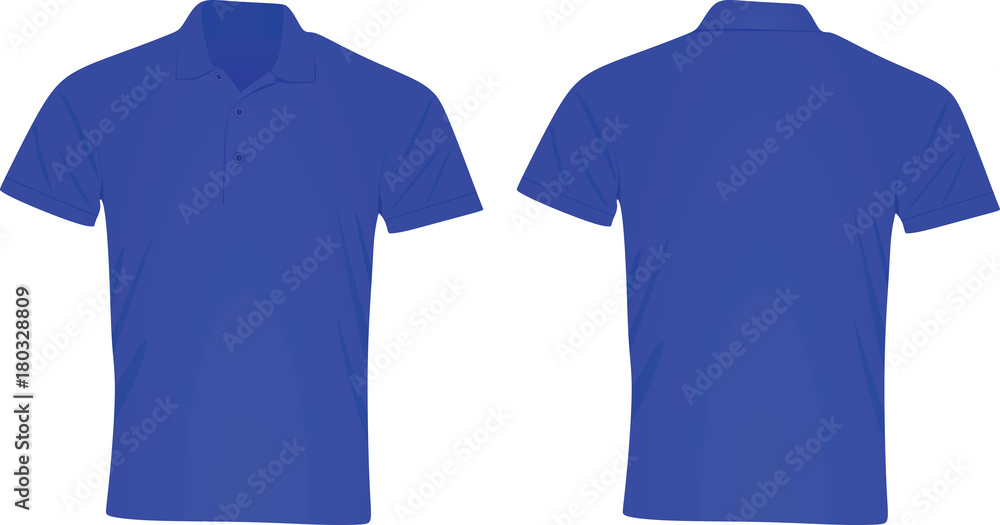 Blue polo t shirt. vector illustration Stock Vector | Adobe Stock