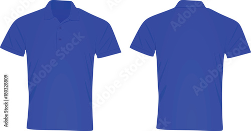 Blue polo t shirt. vector illustration