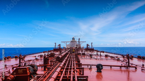 An oil tanker sailing in Indian Ocean photo