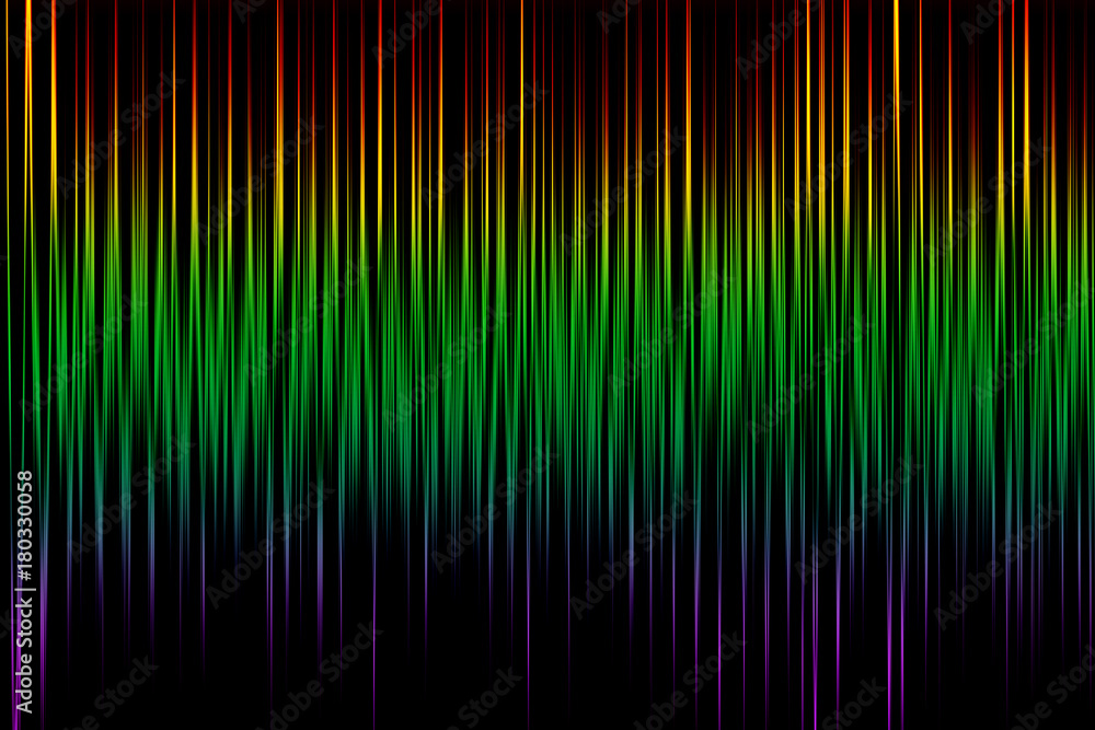 Fondo abstracto de lineas de color amarillo, rojo, verde, morado y azul