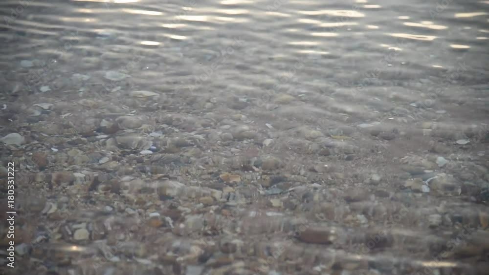Sea water surface and sand background below Sea water surface and sand background below