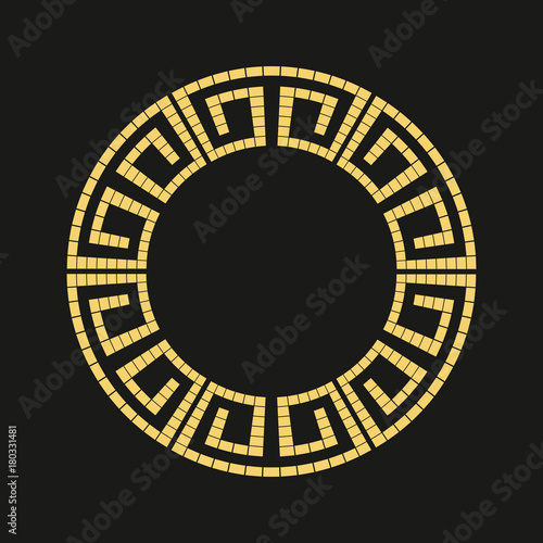 Greek style ornamental decorative frame pattern isolated. Greek Ornament. Vector antique frame pack. Decoration element patterns in black and white colors. Ethnic collections. Vector illustrations.