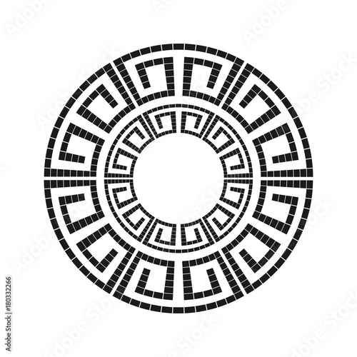 Greek style ornamental decorative frame pattern isolated. Greek Ornament. Vector antique frame pack. Decoration element patterns in black and white colors. Ethnic collections. Vector illustrations.