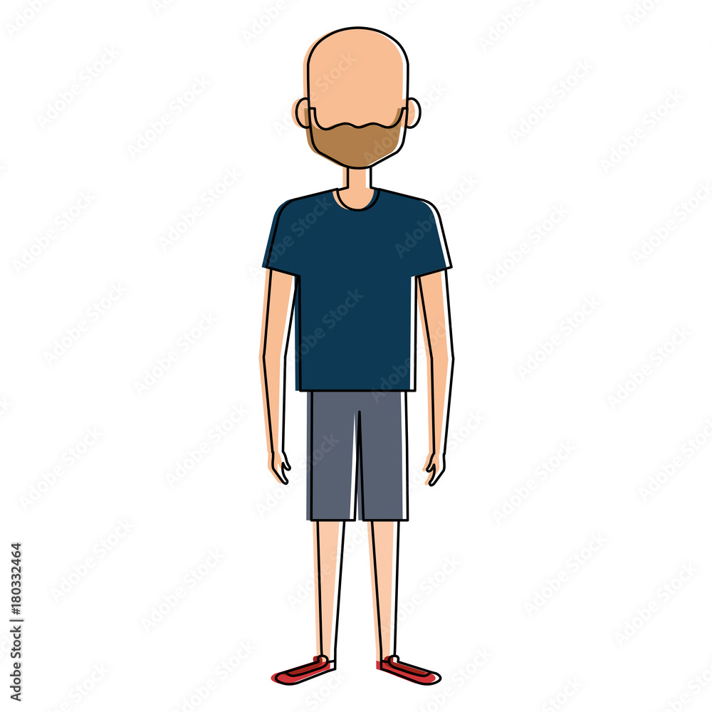 Fototapeta premium young man avatar character vector illustration design