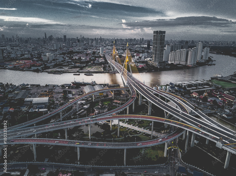Bangkok roads from above