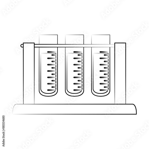 Medical test tubes icon vector illustration graphic design