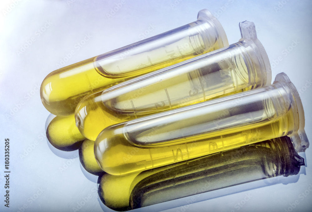 Naklejka premium Several Vials In Laboratory, Conceptual Image