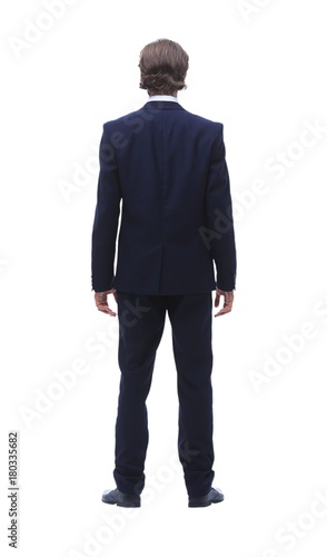 rear view.a modern businessman.