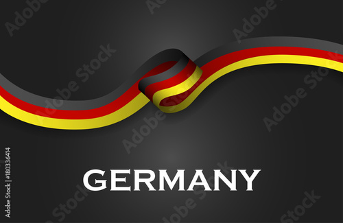 Germany luxury style flag ribbon classic style. Vector Illustration