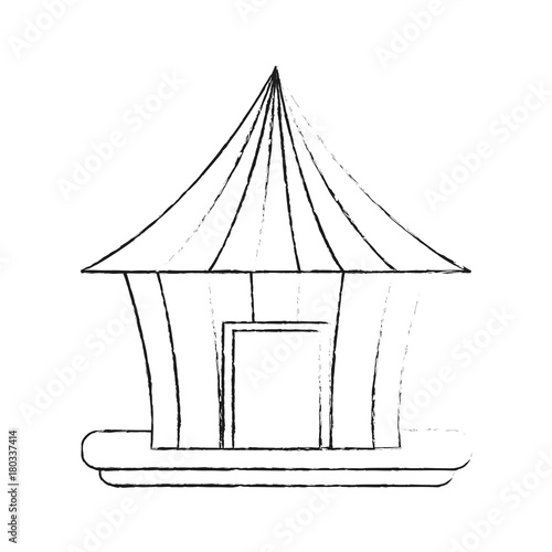 Circus carnival tent icon vector illustration graphic design
