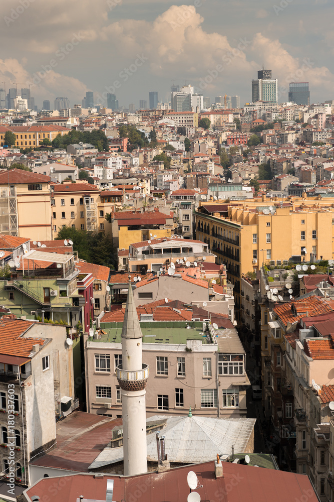 Aussicht über die Häuser von Istanbul, Türkei
