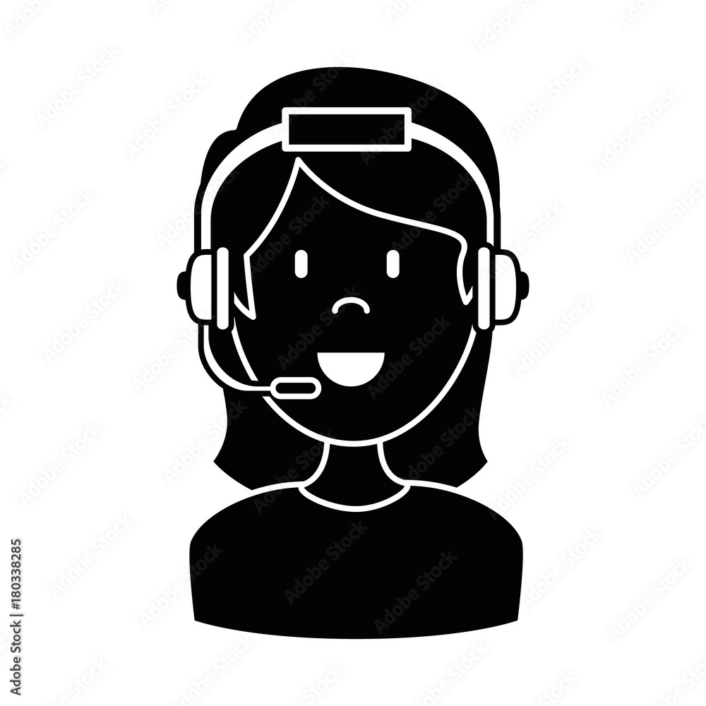 female call center agent vector illustration design female call center agent vector illustration design