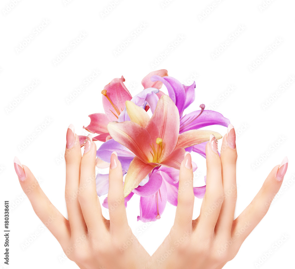 Beautiful nails woman manicure Beautiful nails woman manicure