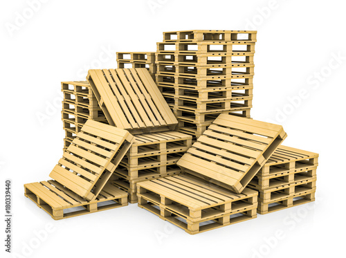 Wooden pallet. Isolated photo