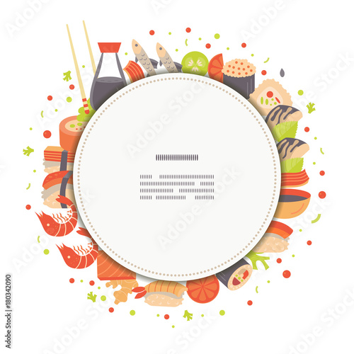 Japanese Sushi and Sashimi background