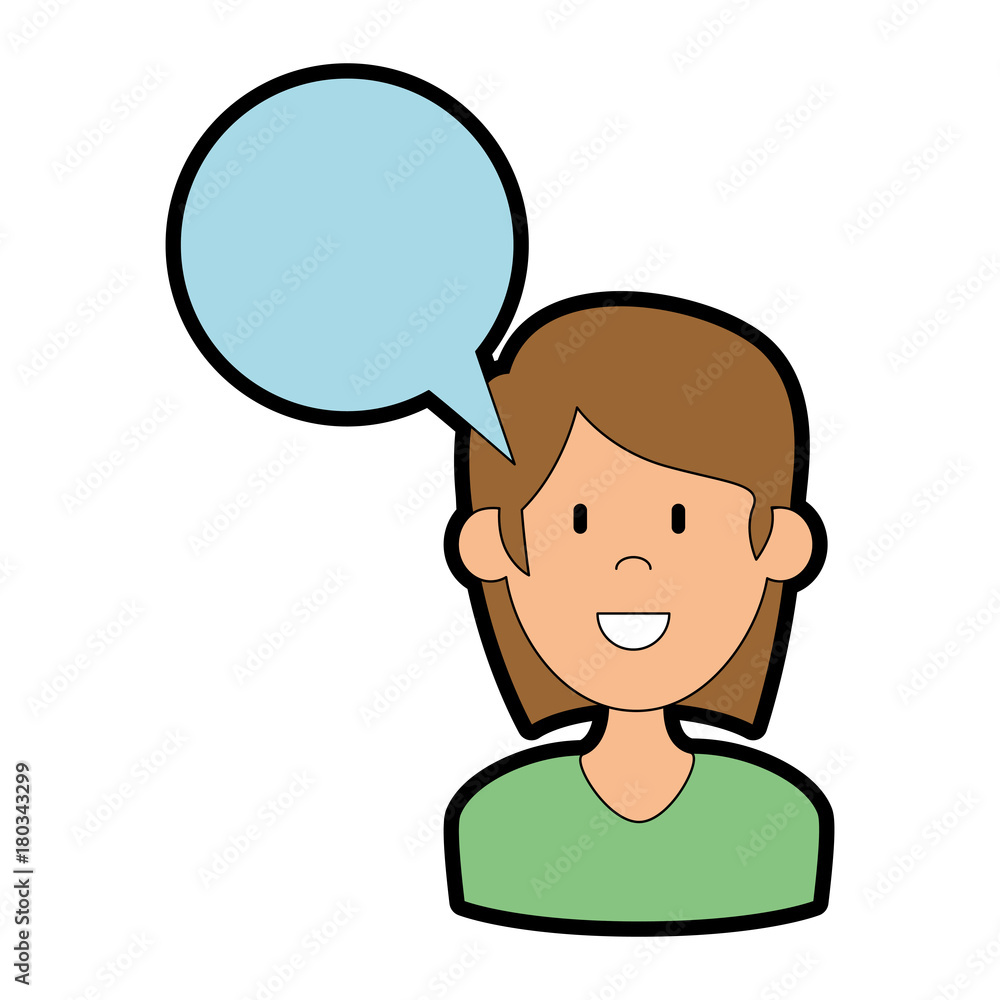 woman with speech bubble vector illustration design woman with speech bubble vector illustration design