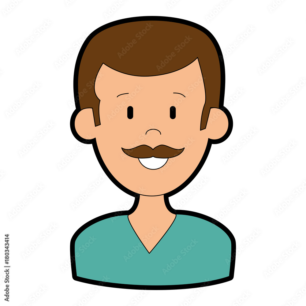 young man avatar character vector illustration design