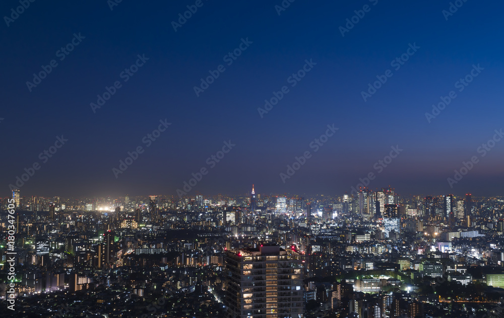 東京夜景　池袋から都会の街並