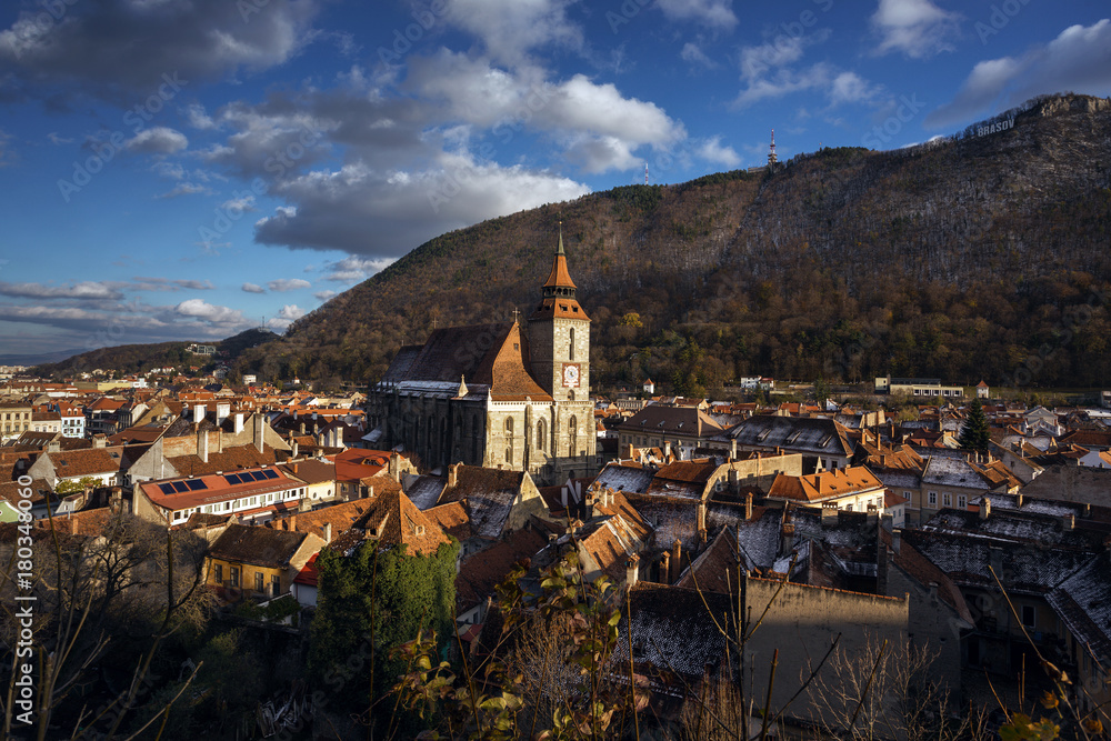 view of Black Church at the Brasov