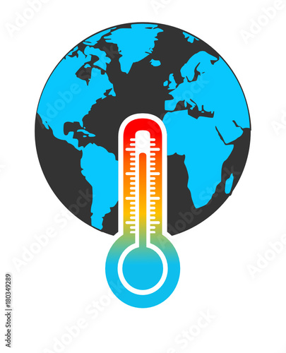 réchauffement climatique planète thermomètre