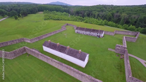 Aerial view of Fort Frederick State Park on the Potomac River in western Maryland. photo