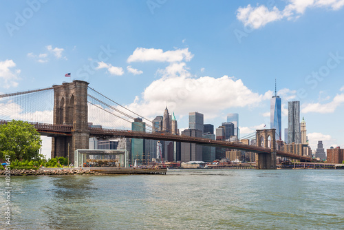 Fototapeta Most Brookliński widok i Manhattan linia horyzontu