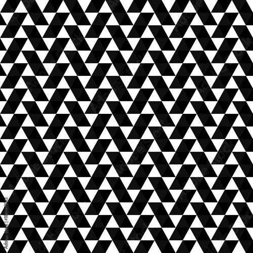 Abstract triangular pattern. Seamless background with triangles. Modern black and white geometric texture. Vector illustration.