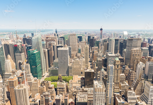 Panoramic view of lower Manhattan from the Empire State Building
