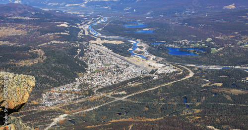 Aerial view of Jasper in Canada