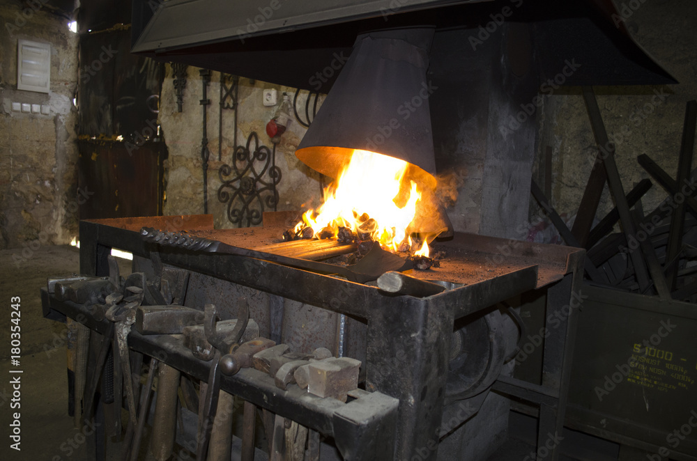 Obraz premium Blacksmith's fire
