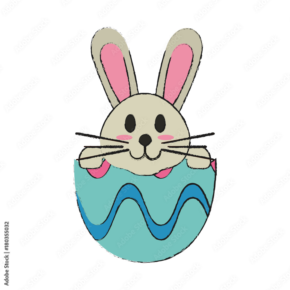 Fototapeta premium Cute bunny cartoon icon vector illustration graphic design